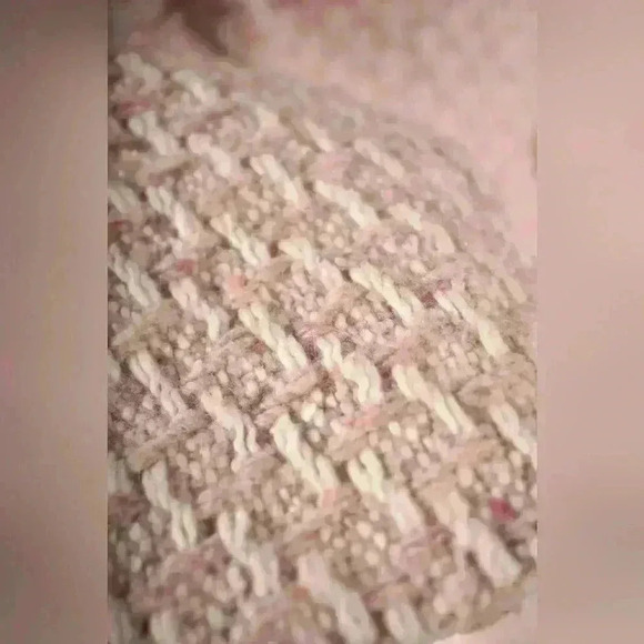 1970s CECIL GEE Pink White Mod Check  Tweed Wool Boucle Overcoat Medium Canada - Picture 11 of 12